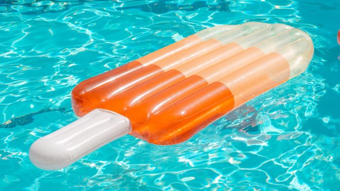 orange popsicle pool float