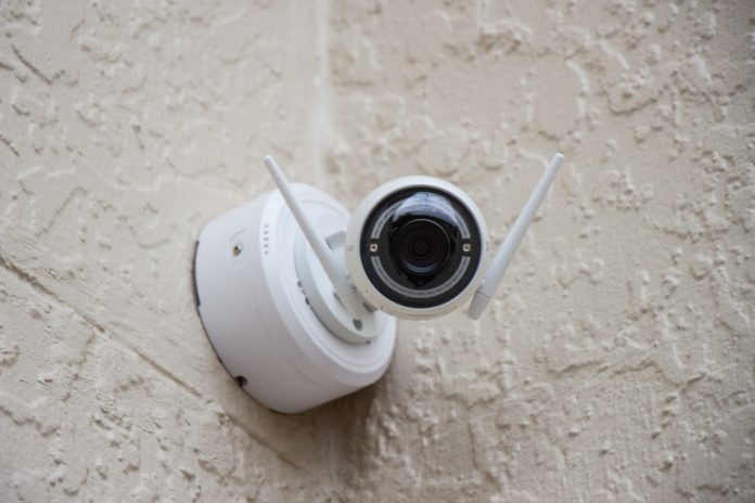 white security camera