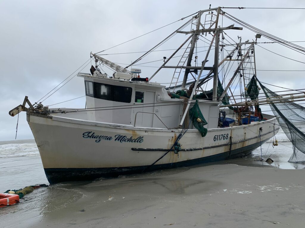 Myrtle Beach Beached Boat