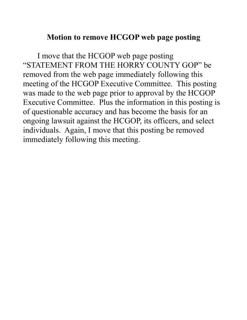 HCGOP Motion