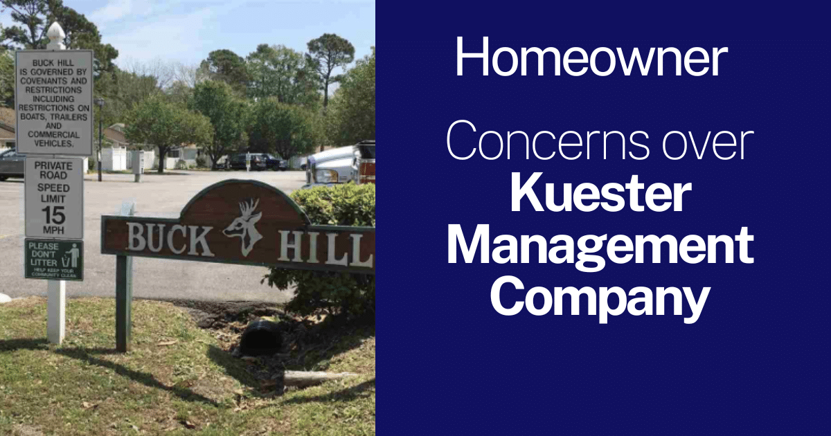 Buck Hill Homeowner raises concerns over Kuester Management Company MyrtleBeachSC News